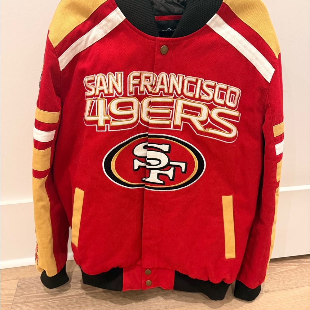 NFL San Francisco 49ers Red and Gold Jacket